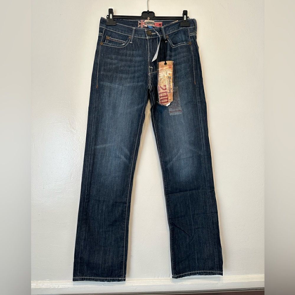 Monarchy Collection Men’s Premium Denim 32/34 straight blue Jeans, NWT